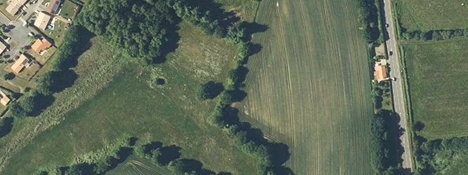 Vue aérienne de la Boissière des Landes pour un diagnostic environnemental